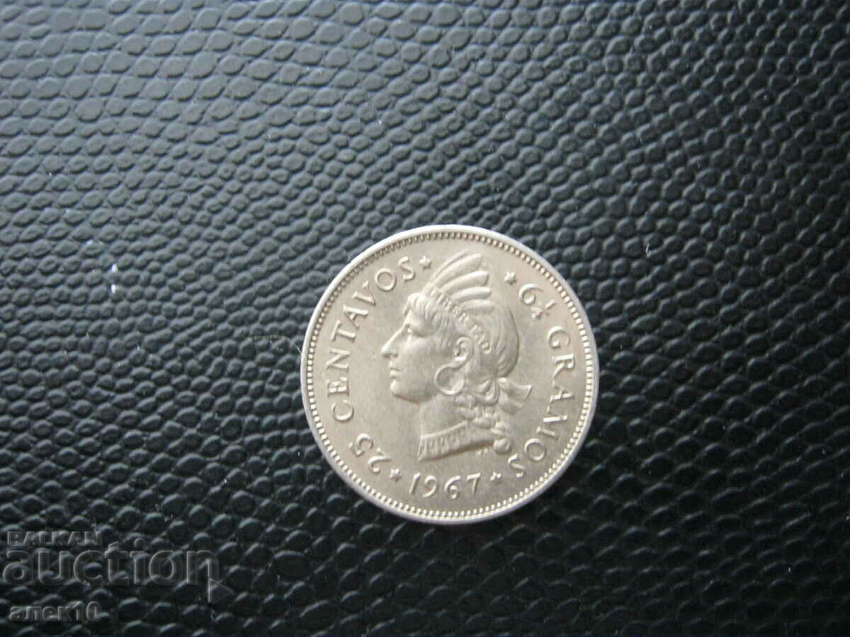 Republica Dominicană 25 centavos 1967