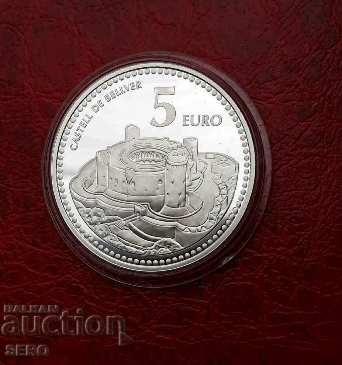 Испания-5 евро 2011-сребърна-мн.рядка-тираж 20 000 бр