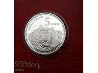 Spain-5 euro 2011-silver-very rare-circulation 20,000 pieces