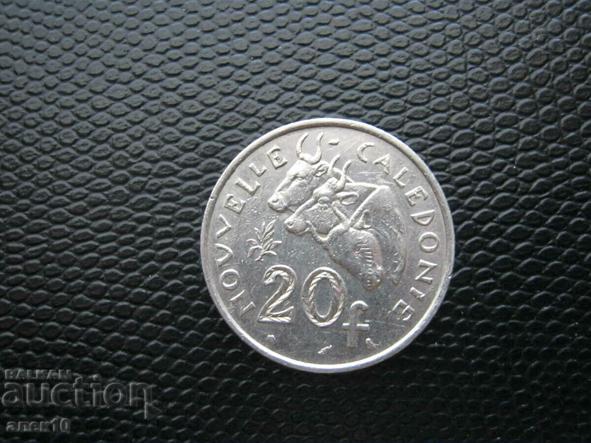 New Caledonia 20 francs 1972