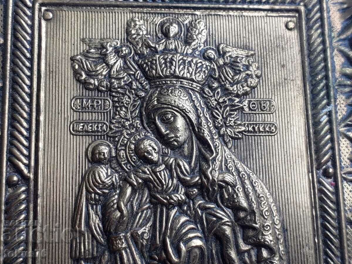 Auction Old desktop brass icon - Mother of God Auction Old desktop brass icon - Mother of God