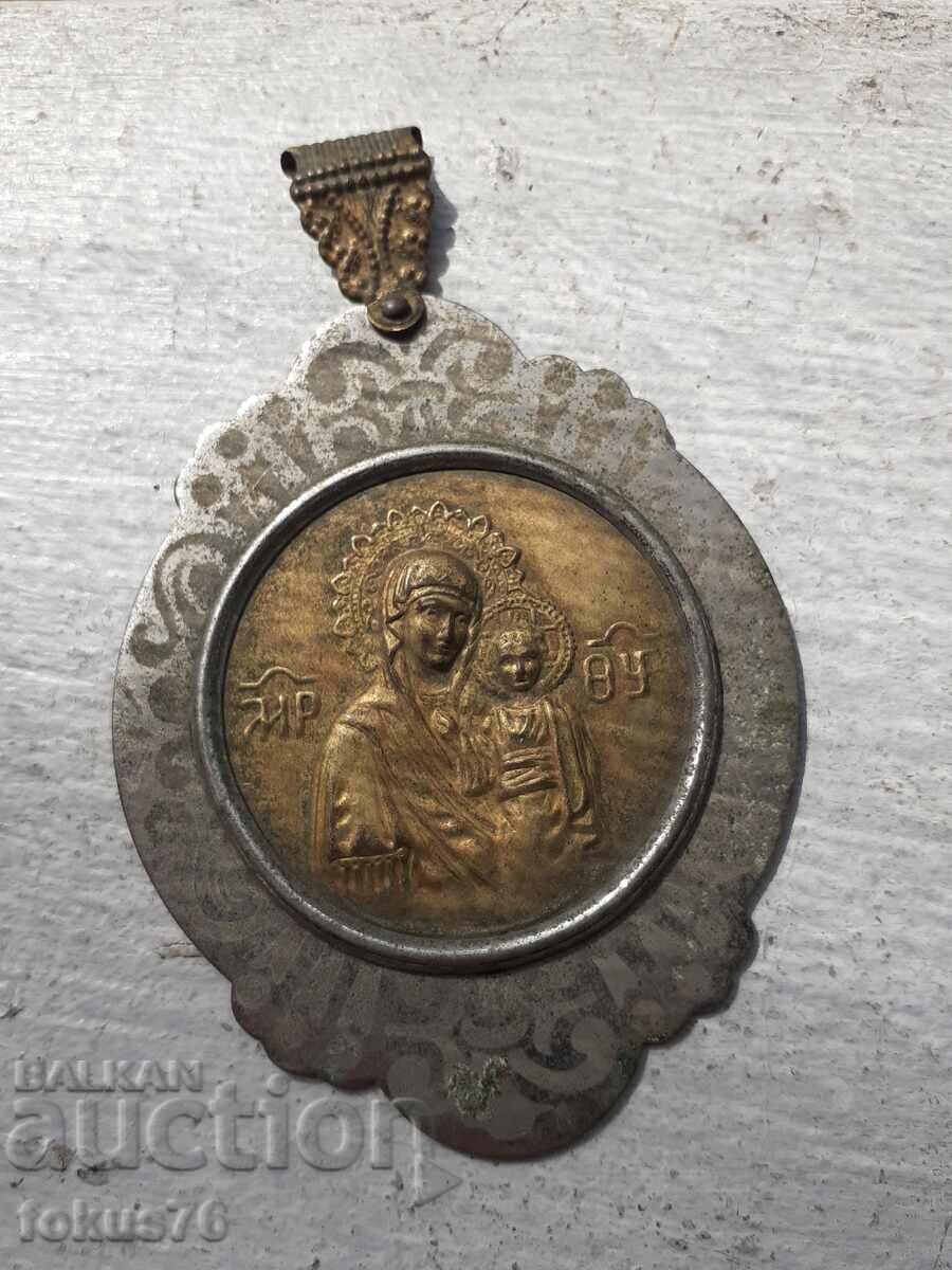 Great old pectoral icon - panagia brass with price 59.00 BGN | € 30.17 Great old pectoral icon - panagia brass with price 59.00 BGN | € 30.17