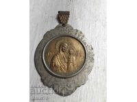 Great old pectoral icon - panagia brass