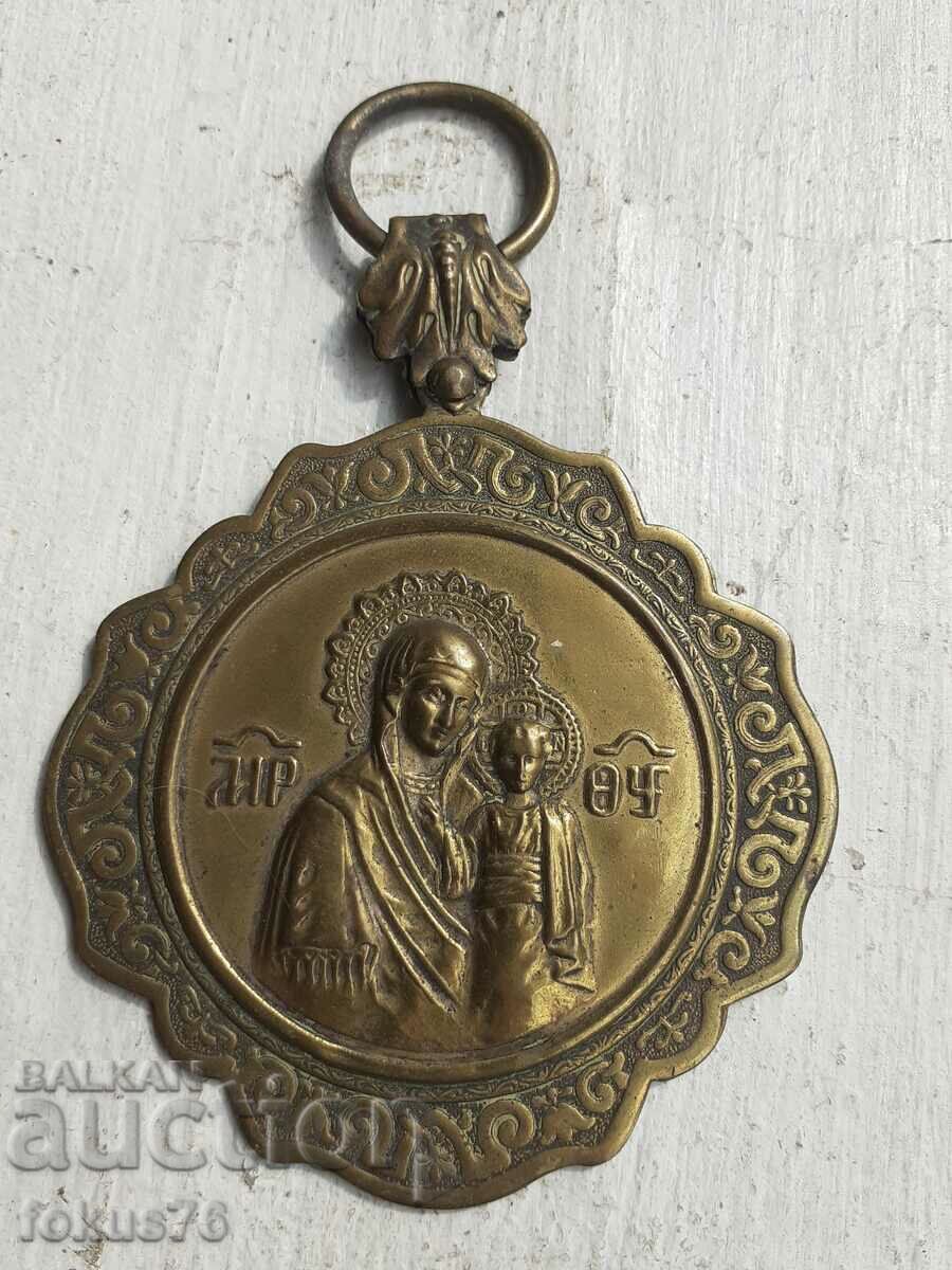 Great small pectoral icon - panagia brass