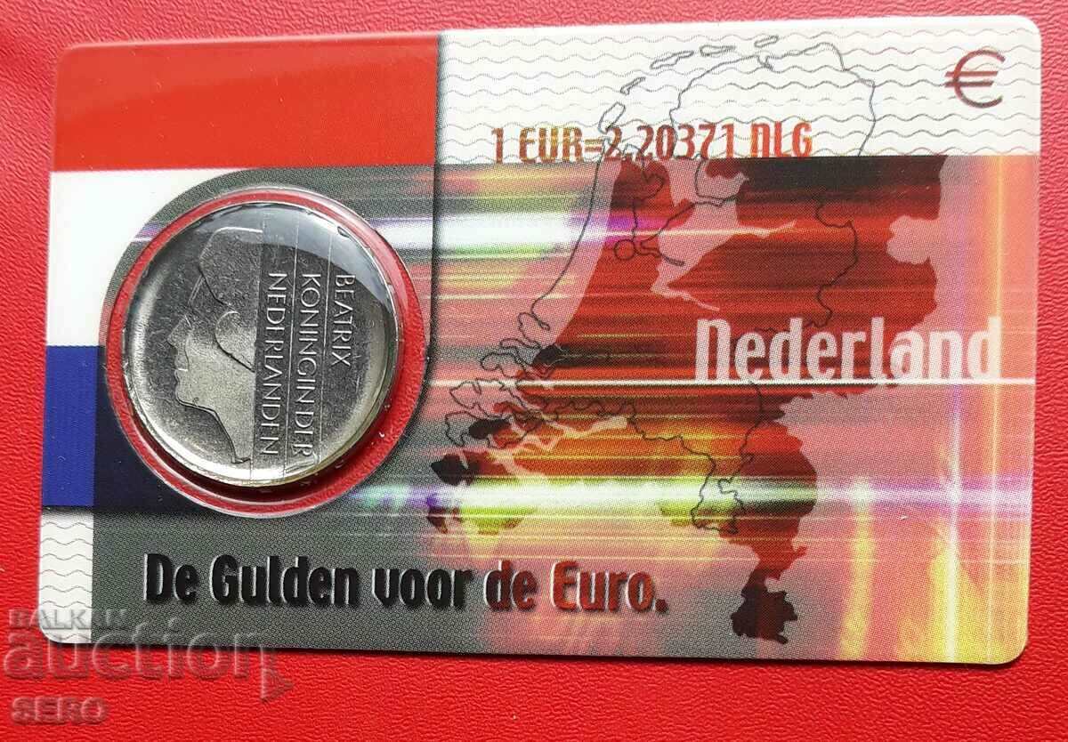 Netherlands - 1 guilder coin card 2001