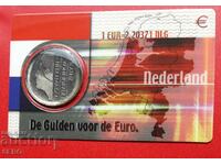 Țările de Jos - 1 card monedă gulden 2001