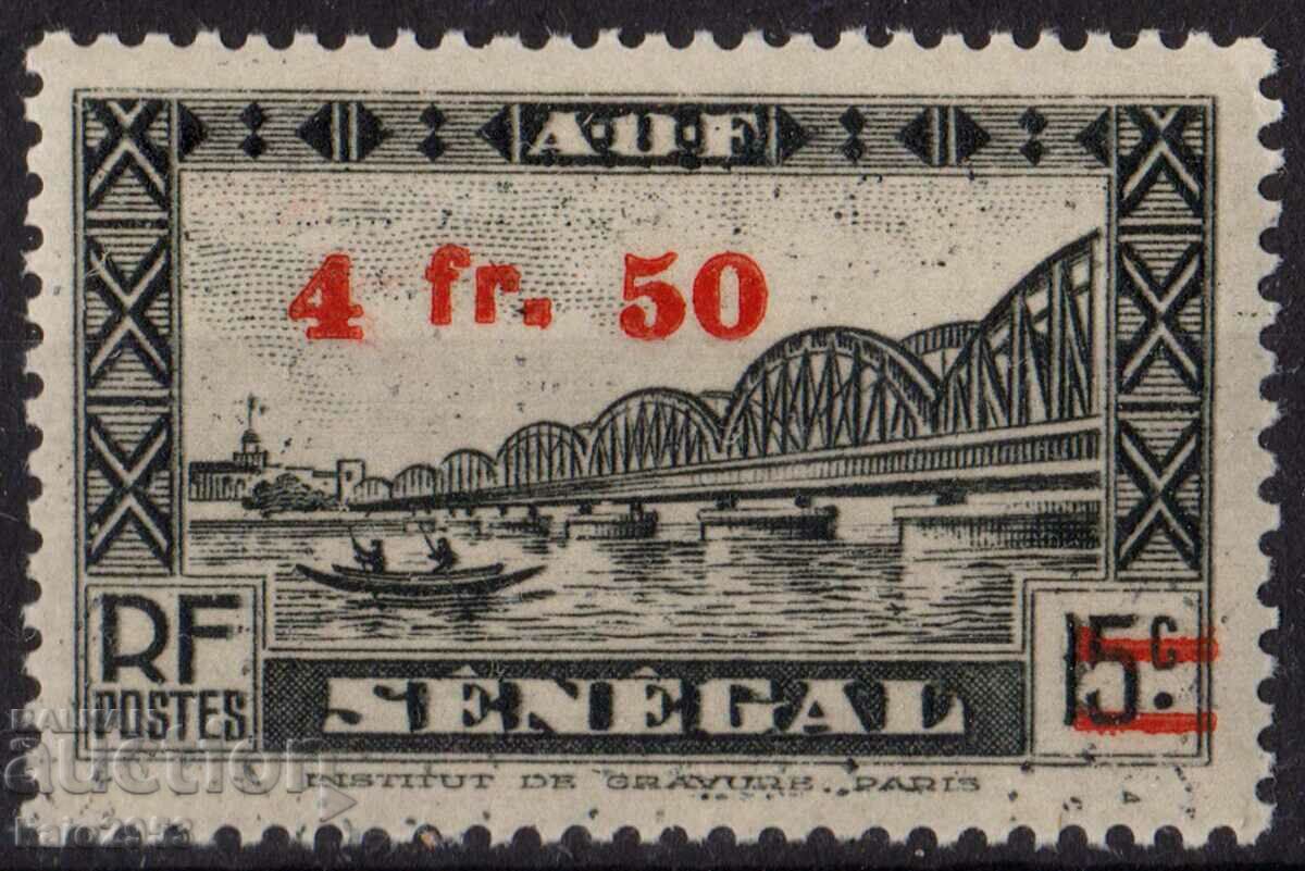France/Senegal-1935-Regular-Dakar Bridge-High denomination,MLH