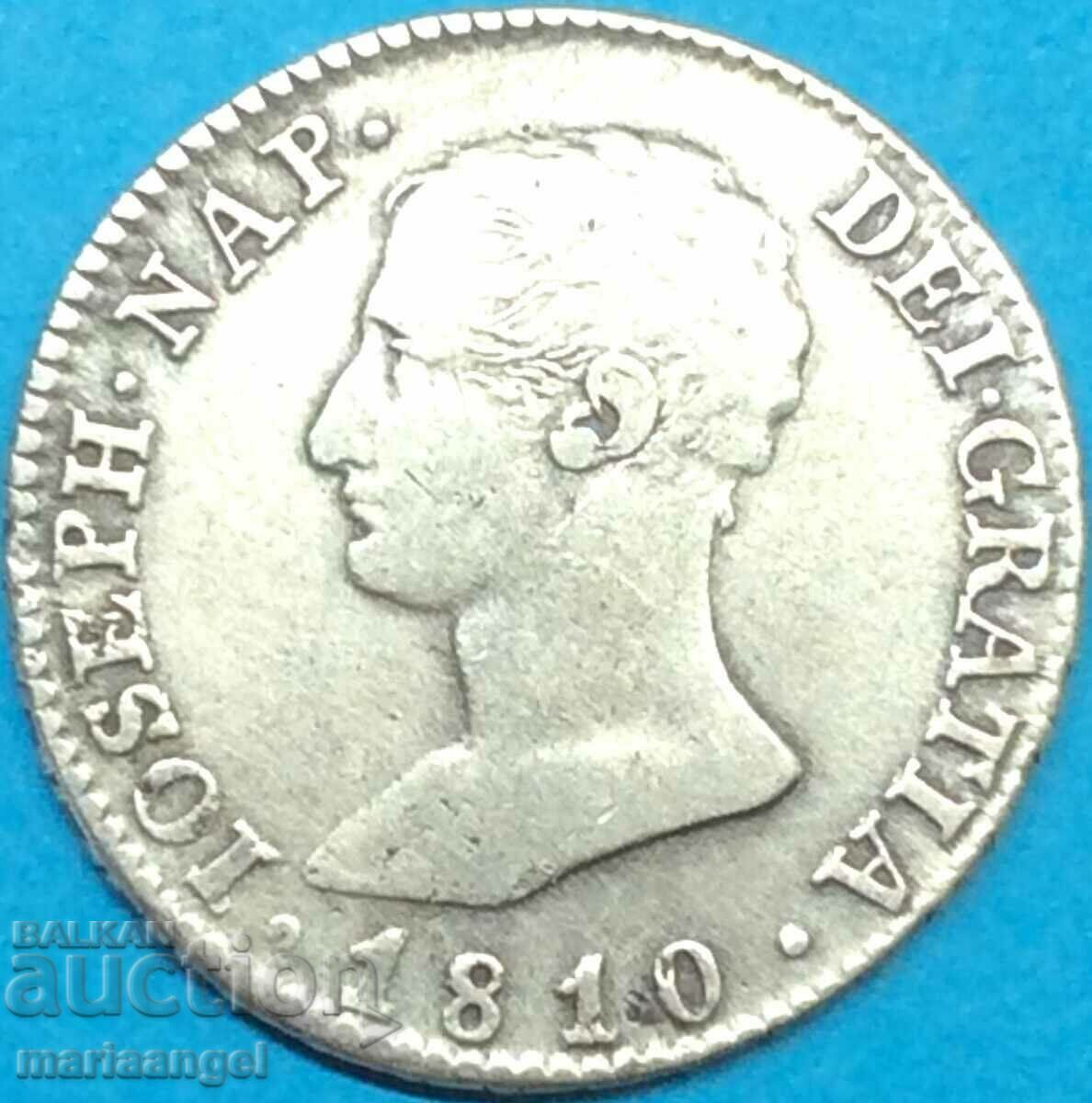 Йозеф Наполеон 4 реала 1810  Испания сребро