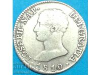 Йозеф Наполеон 4 реала 1810  Испания сребро