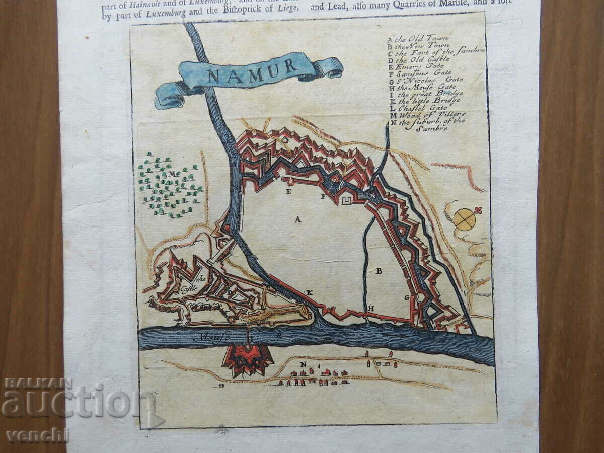 1695 - GRAVURA - HARTA LUXEMBURG ȘI NAMUR, BELGIA cu preț € 49.99 | 97.77 BGN