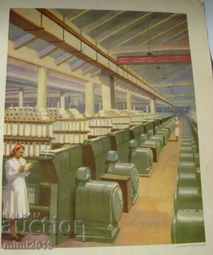Auction 1950s Socialist Propaganda Color Poster Auction 1950s Socialist Propaganda Color Poster