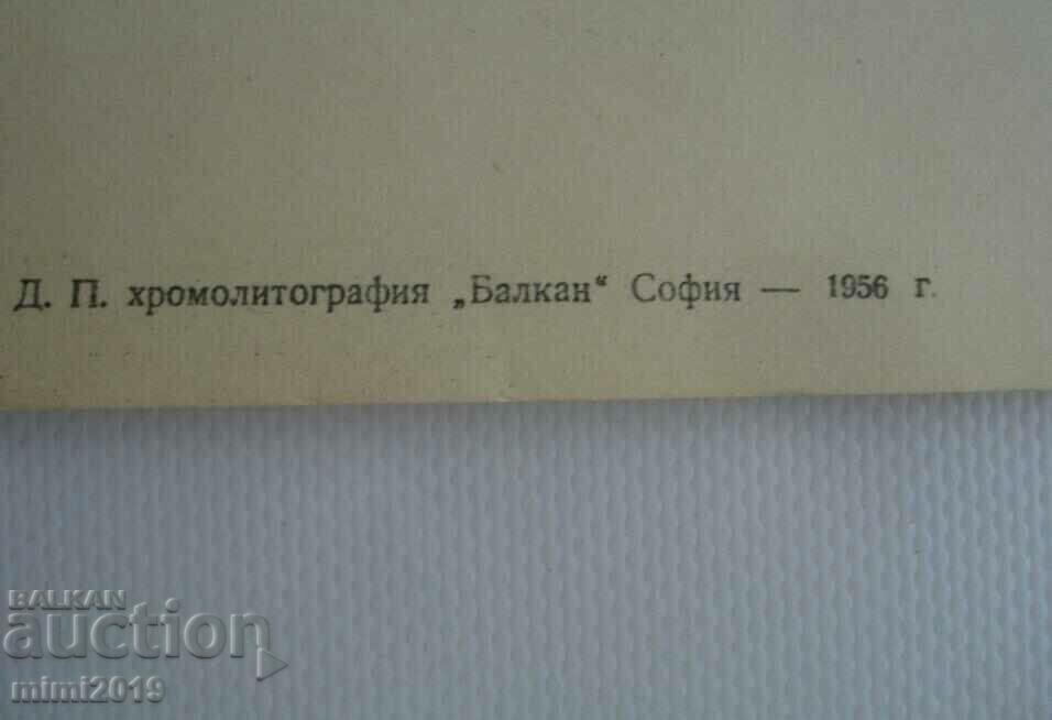 Poster color de propagandă socialistă din anii 1950 - 5 Poster color de propagandă socialistă din anii 1950 - 5