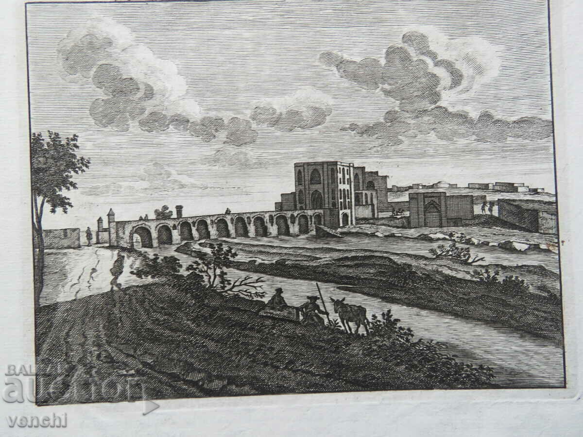 1718 - ENGRAVING - Shiraz bridge Iran Fars, Persia with price € 24.99 | 48.88 BGN