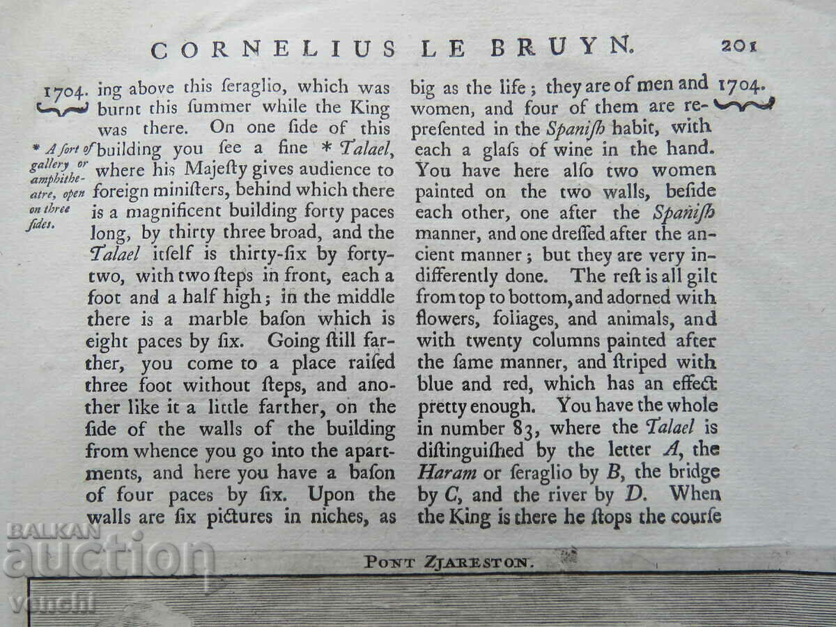 Auction  1718 - ENGRAVING - Shiraz bridge Iran Fars, Persia