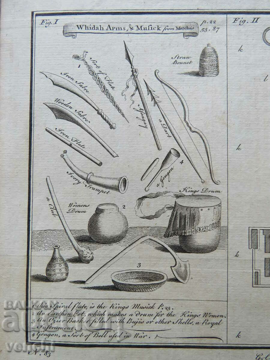 1746 - GRAVURĂ - Planul palatului regal din Benin + cu preț € 17.99 | 35.19 BGN 1746 - GRAVURĂ - Planul palatului regal din Benin + cu preț € 17.99 | 35.19 BGN
