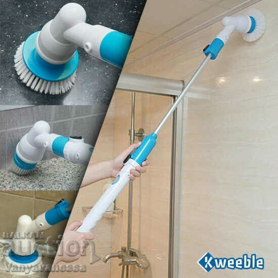 Electric bathroom cleaning brush