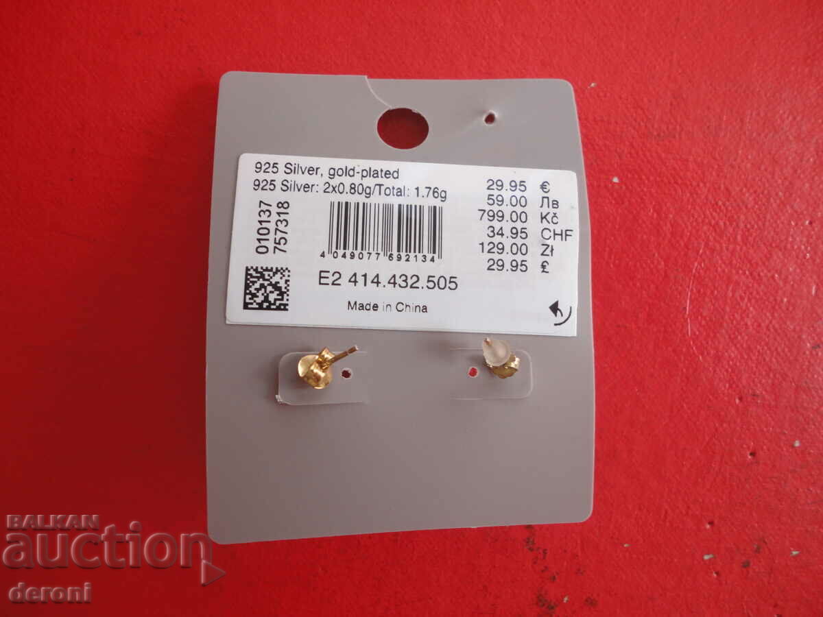 Delivery of Bijov Brigite 2 gold plated silver earrings Delivery of Bijov Brigite 2 gold plated silver earrings