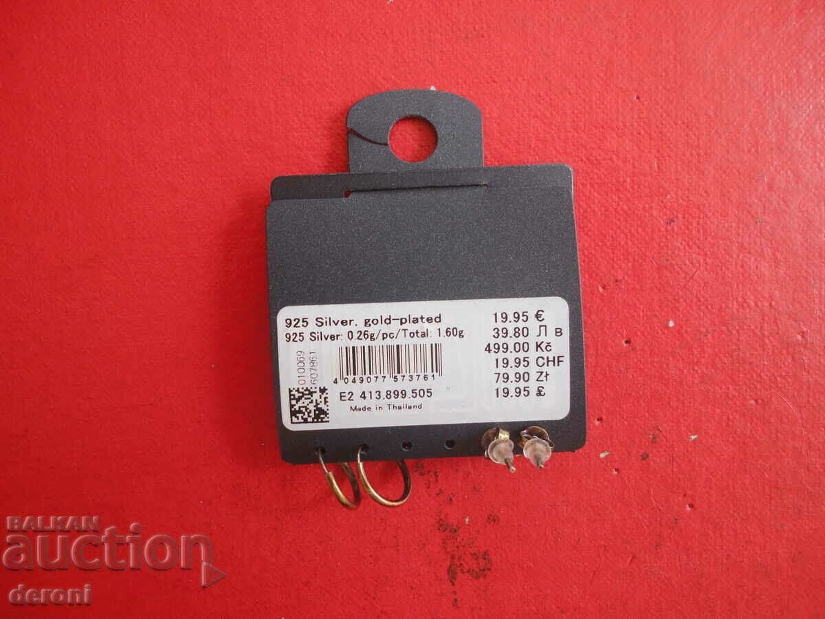 Auction Bijov Brigite 3 gold plated silver earrings Auction Bijov Brigite 3 gold plated silver earrings