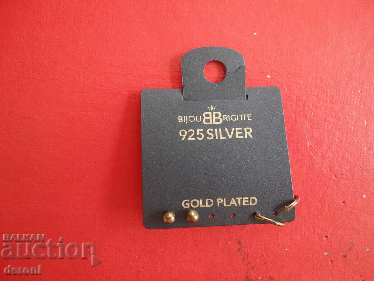 Bijov Brigite 3 gold plated silver earrings - 6 Bijov Brigite 3 gold plated silver earrings - 6