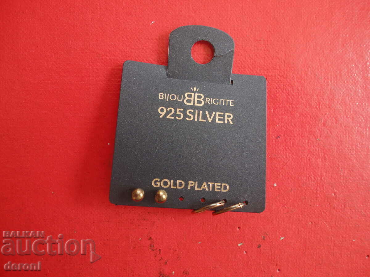Bijov Brigite 3 cercei din argint placat cu aur