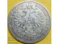 Австрия 1 флорин 1870 А - Вена Франц Йозеф сребро RARE