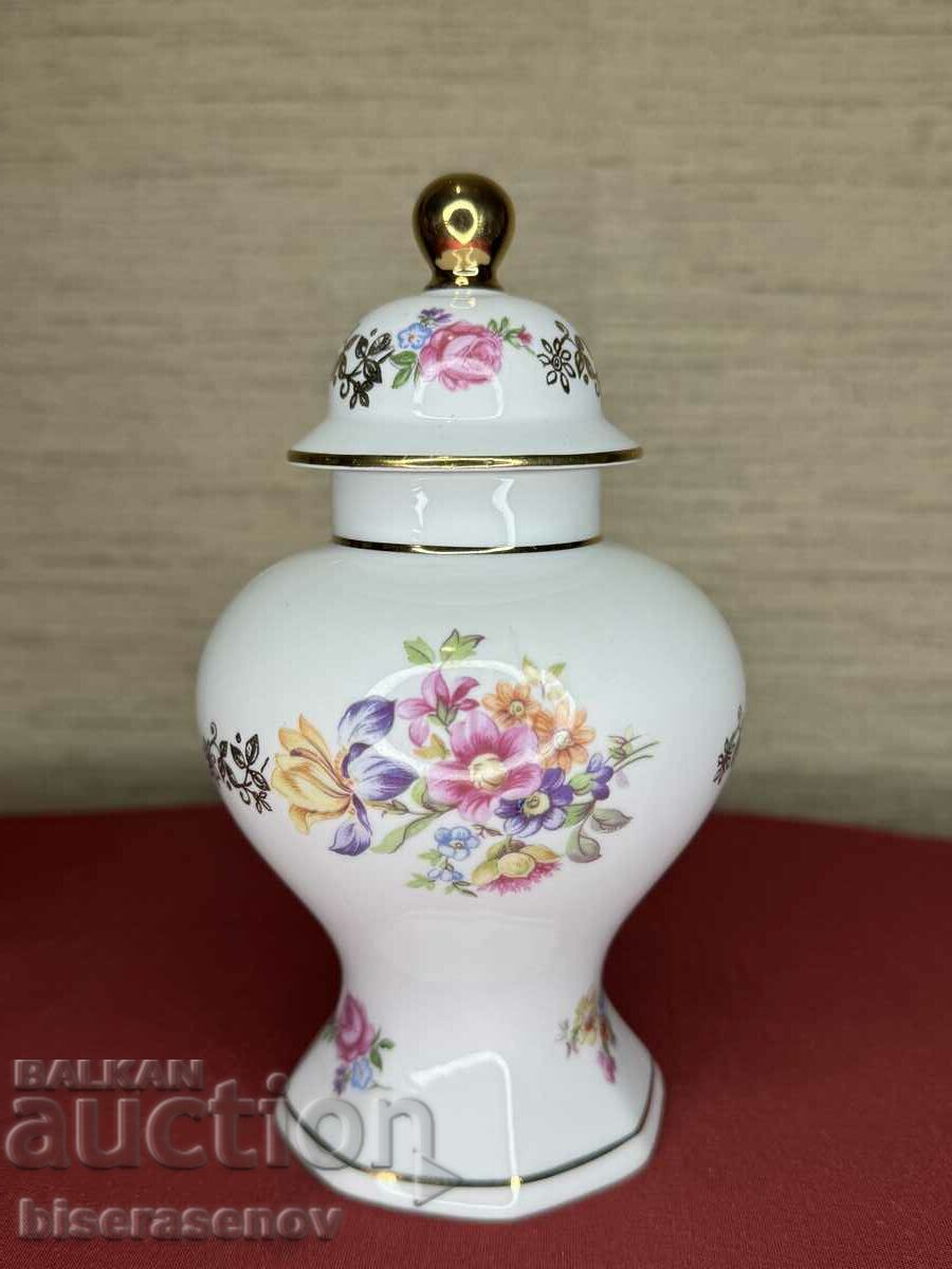 Beautiful vase with a lid! Marked!