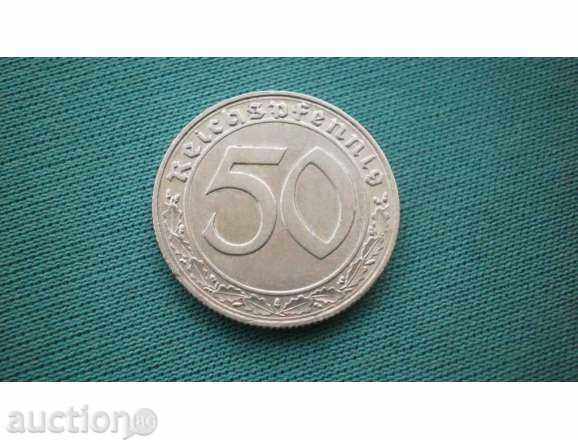 Germany III Reich 50 Pfennig 1938 E RRRR UNC