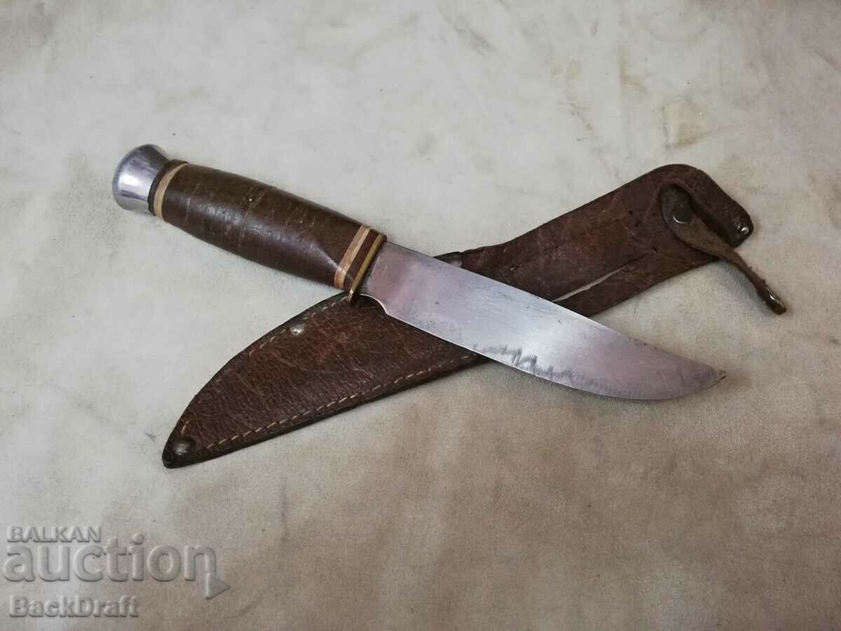 Old Early Social Bulgarian Tourist Hunting Knife, can - 5 Old Early Social Bulgarian Tourist Hunting Knife, can - 5