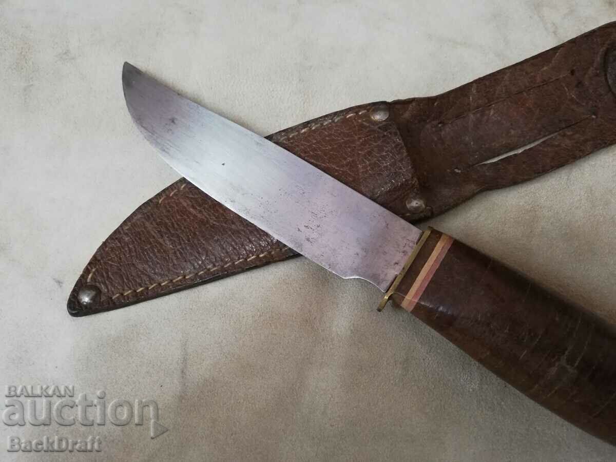Old Early Social Bulgarian Tourist Hunting Knife, can - 6 Old Early Social Bulgarian Tourist Hunting Knife, can - 6