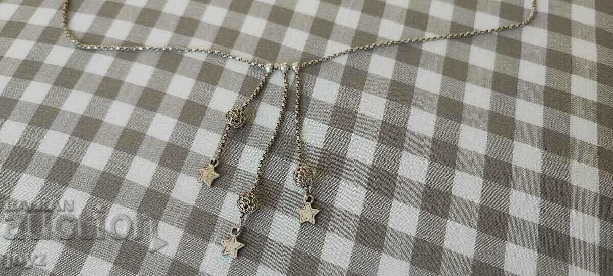 SILVER NECKLACE WITH BALLS AND STARS 5.58 g/SAMPLE 925 with price 22.99 BGN | € 11.75 SILVER NECKLACE WITH BALLS AND STARS 5.58 g/SAMPLE 925 with price 22.99 BGN | € 11.75