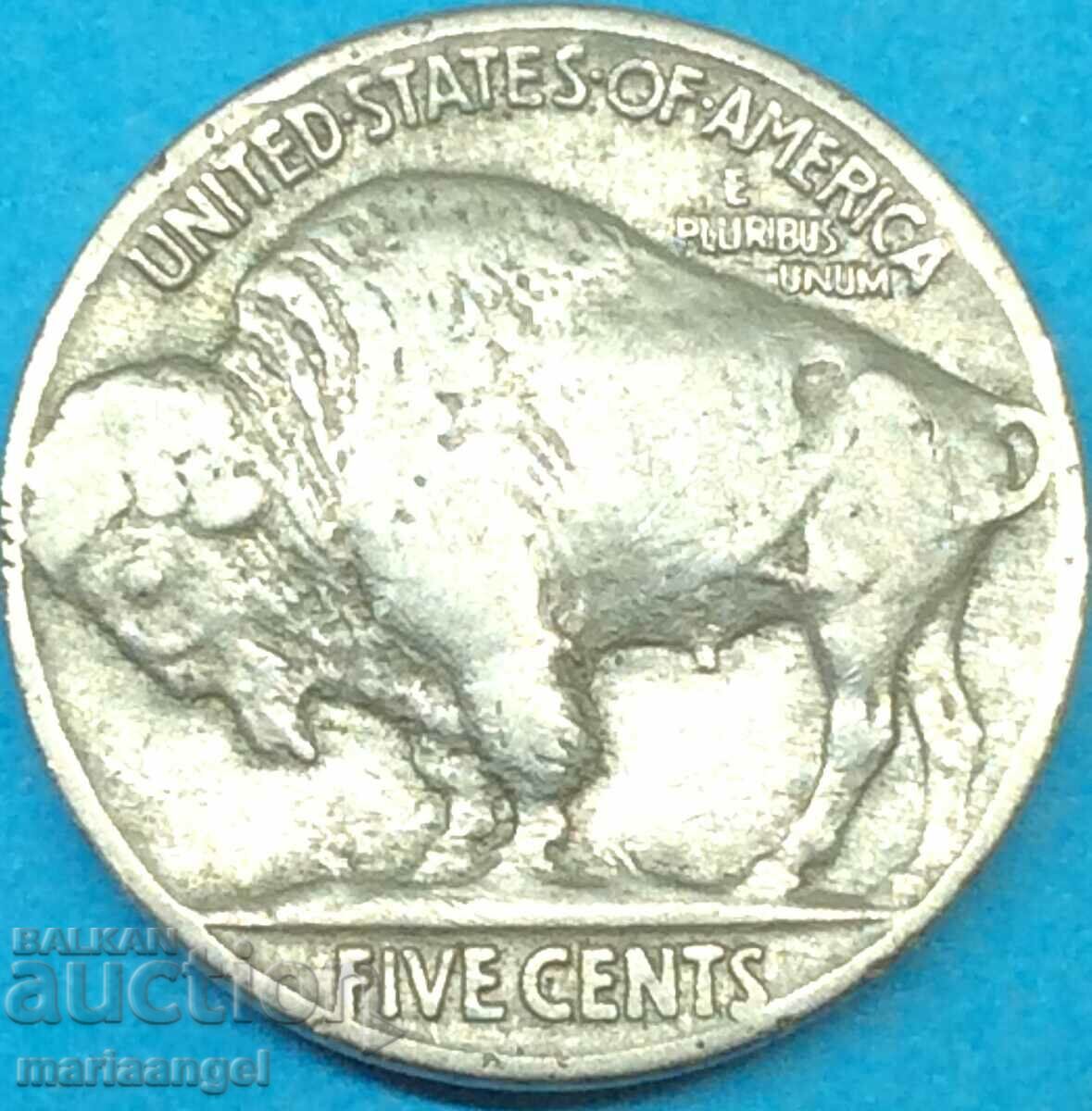САЩ 5 цента 1936 Буфало никел