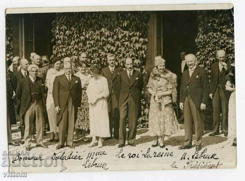 Цар Борис и царица Йоанна във Франция 1933  голяма снимка