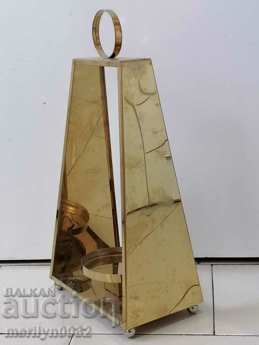 Portable candle holder brass decor, candelabra with price 39.00 BGN | € 19.94 Portable candle holder brass decor, candelabra with price 39.00 BGN | € 19.94