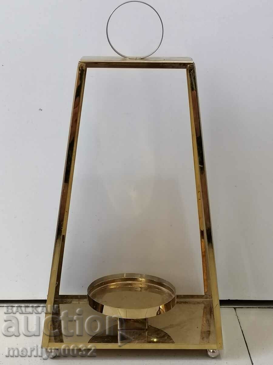 Portable candle holder brass decor, candelabra