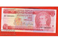 BARBADOS BARBADOS - emisiune 1 $ - emisiune 1973 ser A #7 cifre 1