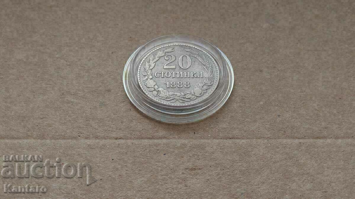 Coin - BULGARIA - 20 cents - 1888