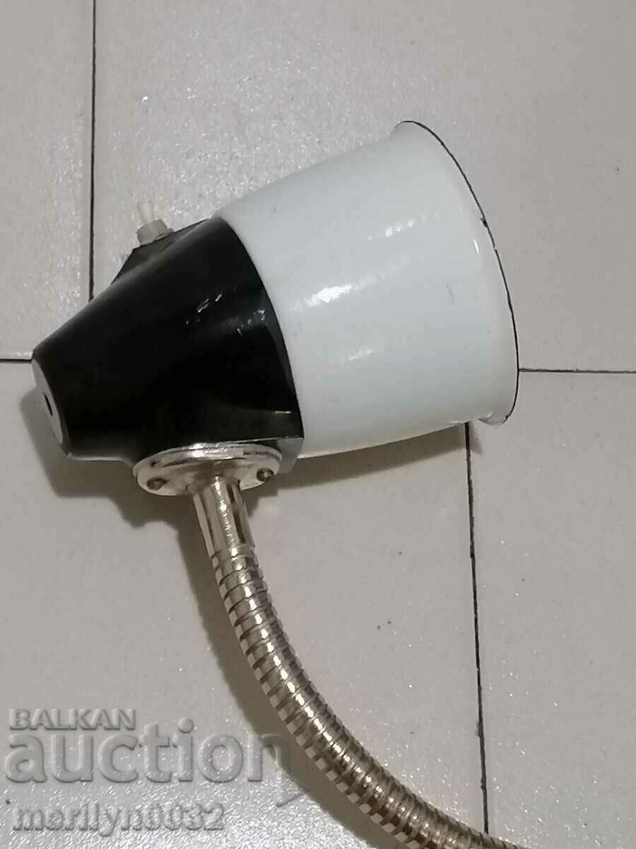 Movable electric industrial lamp bakelite, USSR enamel Lux lampion with price 85.00 BGN | € 43.46 Movable electric industrial lamp bakelite, USSR enamel Lux lampion with price 85.00 BGN | € 43.46