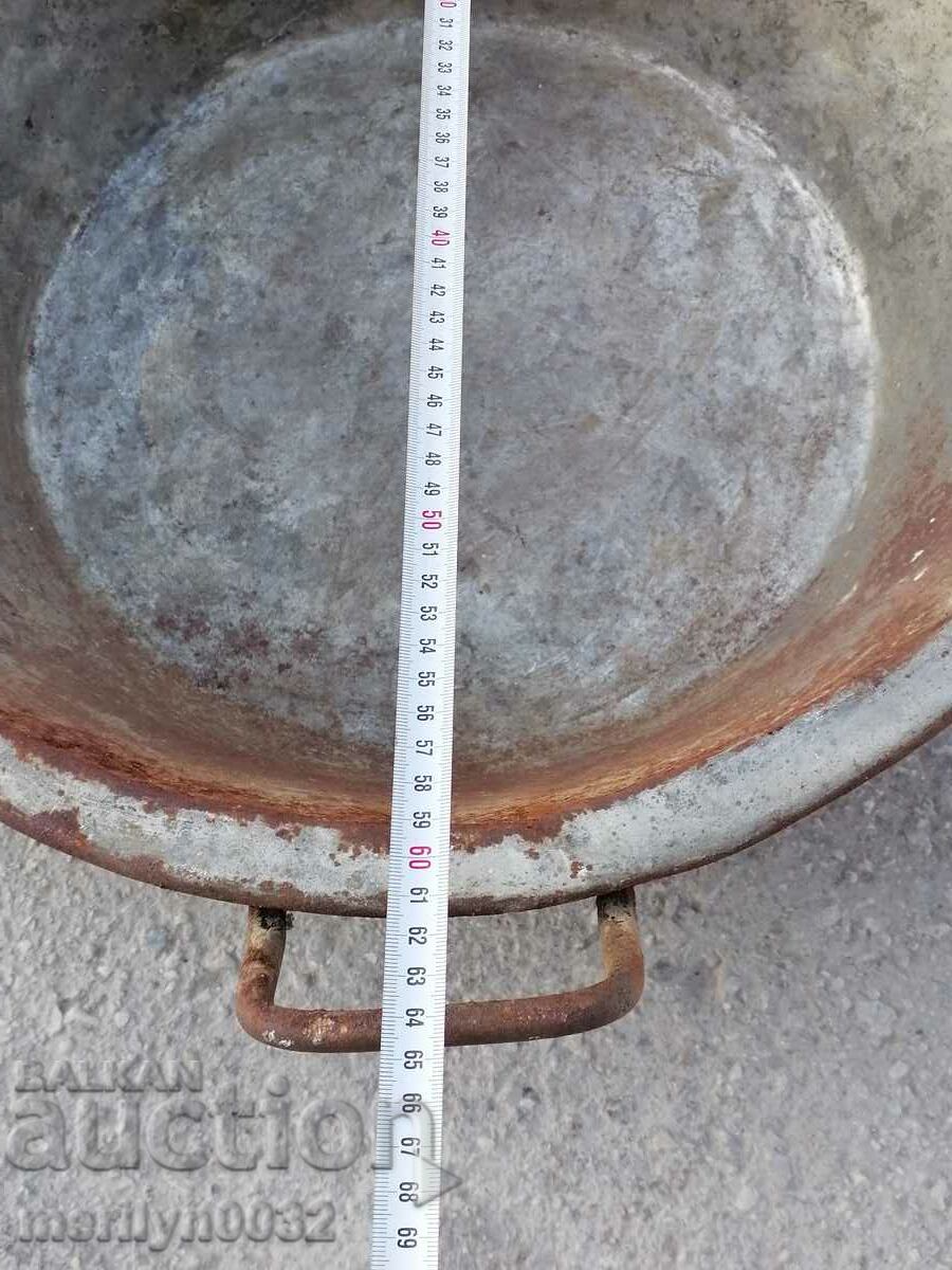 Old tinned trough iron basin 140 years old vessel - 5 Old tinned trough iron basin 140 years old vessel - 5
