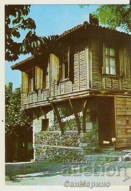 Картичка  България  Созопол Стари къщи 8**