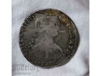 Thaler 8 reales 1792 Silver Spain Colony Mexico Rare!