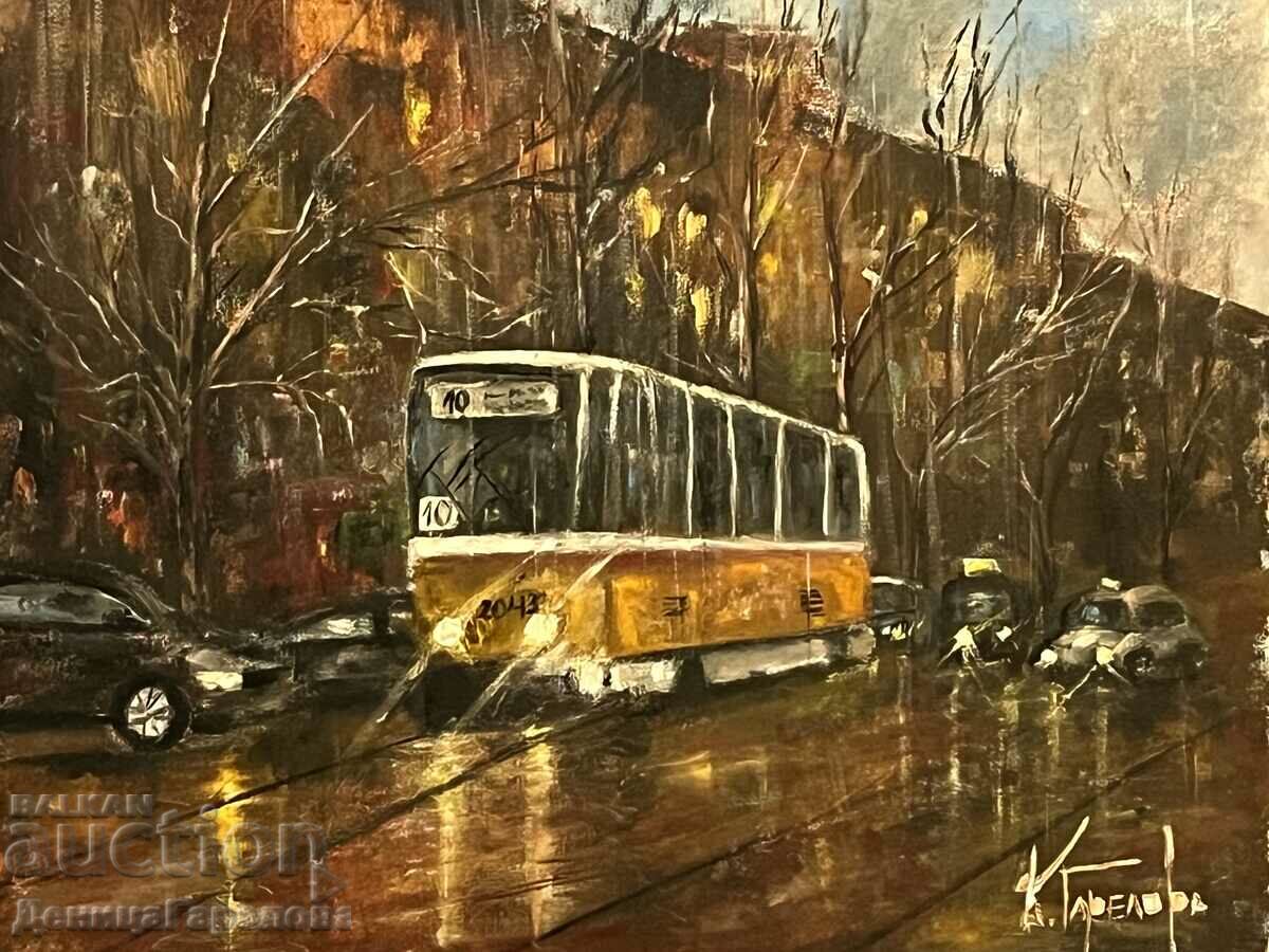 Denitsa Garelova πίνακας 40/50 "Φθινοπωρινή εντύπωση στη Σόφια"