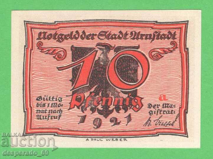 (¯`'•.¸NOTGELD (city Arnstadt) 1921 UNC -10 pfennig¸.•'´¯) with price 2.20 BGN | € 1.12 (¯`'•.¸NOTGELD (city Arnstadt) 1921 UNC -10 pfennig¸.•'´¯) with price 2.20 BGN | € 1.12