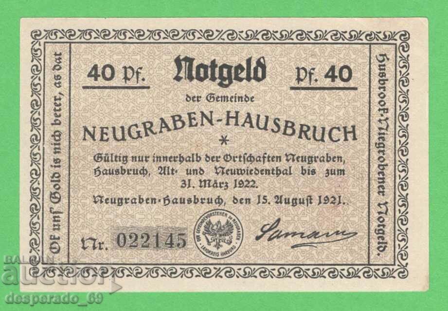 (¯`'•.¸NOTGELD (city Neugraben-Hausbruch) 1921 UNC -40 pfennig with price 3.00 BGN | € 1.53 (¯`'•.¸NOTGELD (city Neugraben-Hausbruch) 1921 UNC -40 pfennig with price 3.00 BGN | € 1.53