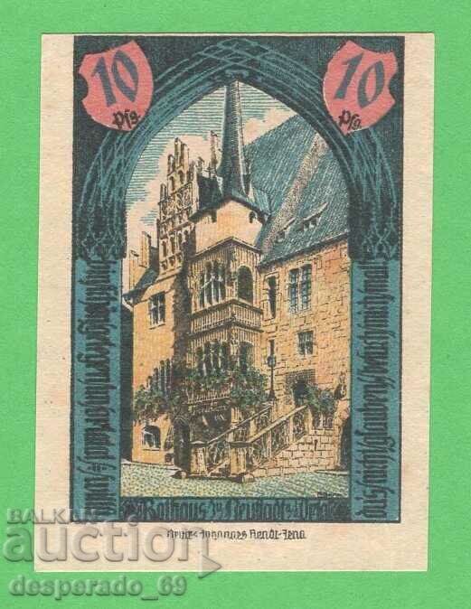 (¯`'•.¸NOTGELD (city Neustadt) 1921 UNC -10 pfennig¸.•'´¯)