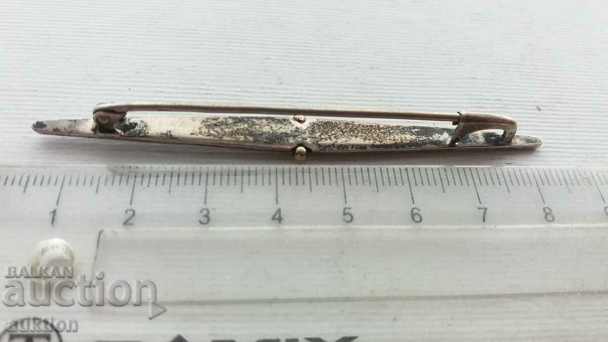 SOLID SILVER PLATED TIE PIN - 6 SOLID SILVER PLATED TIE PIN - 6