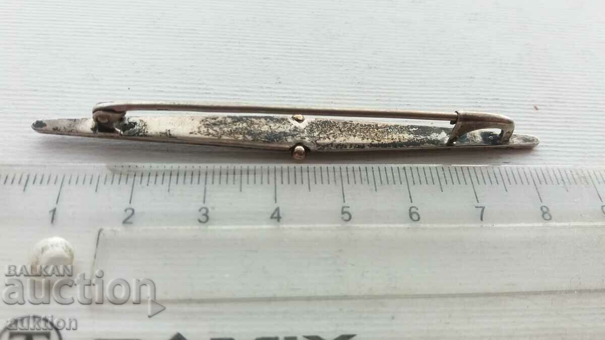 МАСИВНА СРЕБЪРНА ИГЛА ЗА ВРАТОВРЪЗКА С ПОЗЛАТА - 6 МАСИВНА СРЕБЪРНА ИГЛА ЗА ВРАТОВРЪЗКА С ПОЗЛАТА - 6