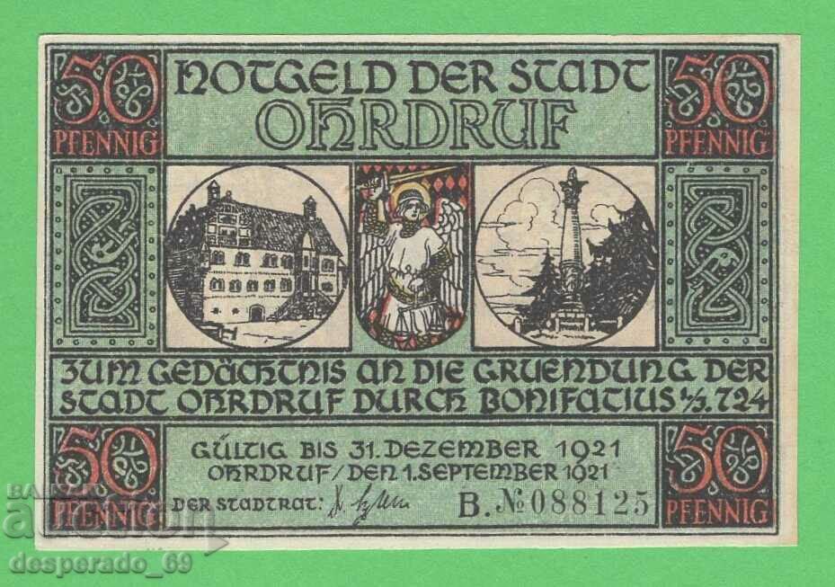 (¯`'•.¸NOTGELD (city Ohrdruf) 1921 UNC -50 pfennig¸.•'´¯) with price 3.50 BGN | € 1.79 (¯`'•.¸NOTGELD (city Ohrdruf) 1921 UNC -50 pfennig¸.•'´¯) with price 3.50 BGN | € 1.79