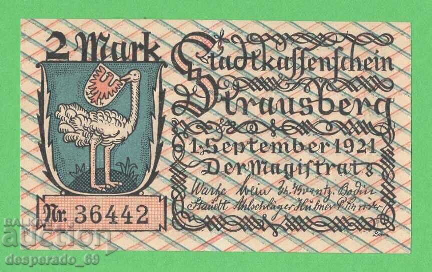 (¯`'•.¸NOTGELD (city Strausberg) 1921 UNC -2 stamps¸.•'´¯) with price 3.00 BGN | € 1.53 (¯`'•.¸NOTGELD (city Strausberg) 1921 UNC -2 stamps¸.•'´¯) with price 3.00 BGN | € 1.53