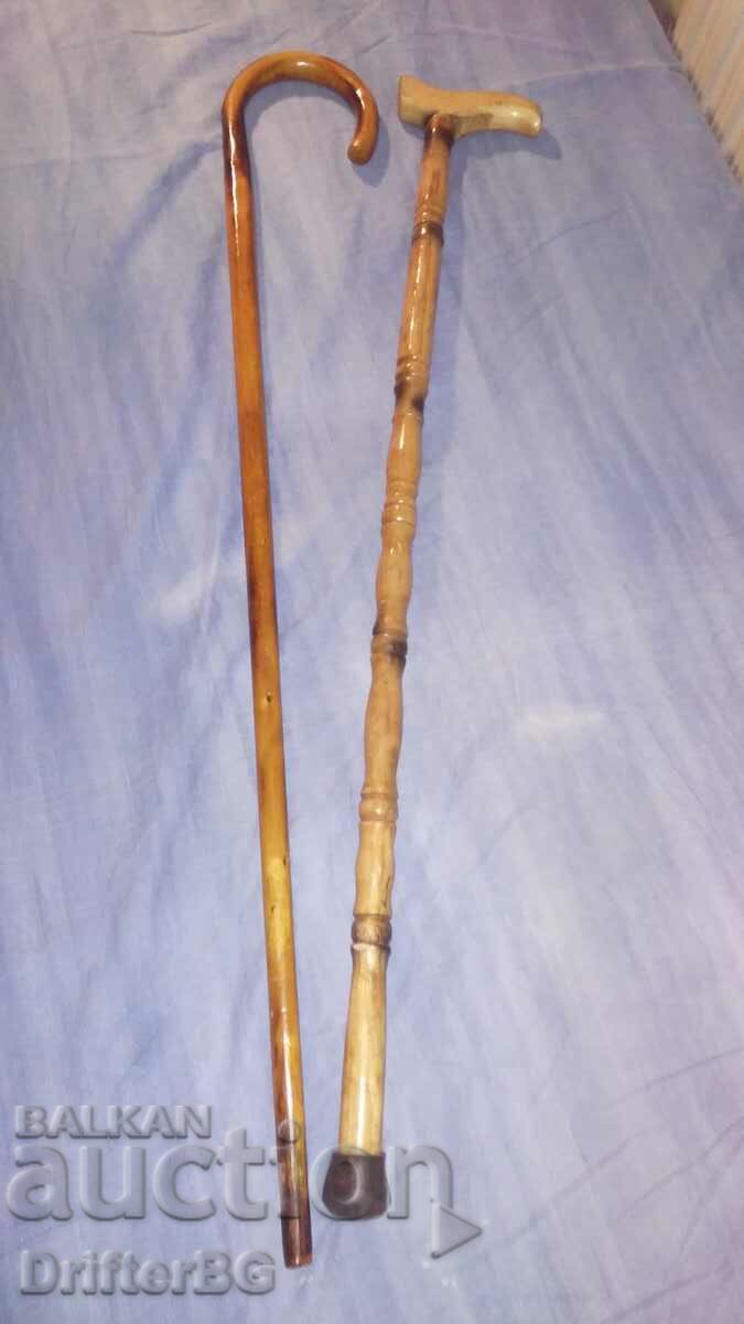 Wooden canes, 2 pcs. 85 cm and 90 cm