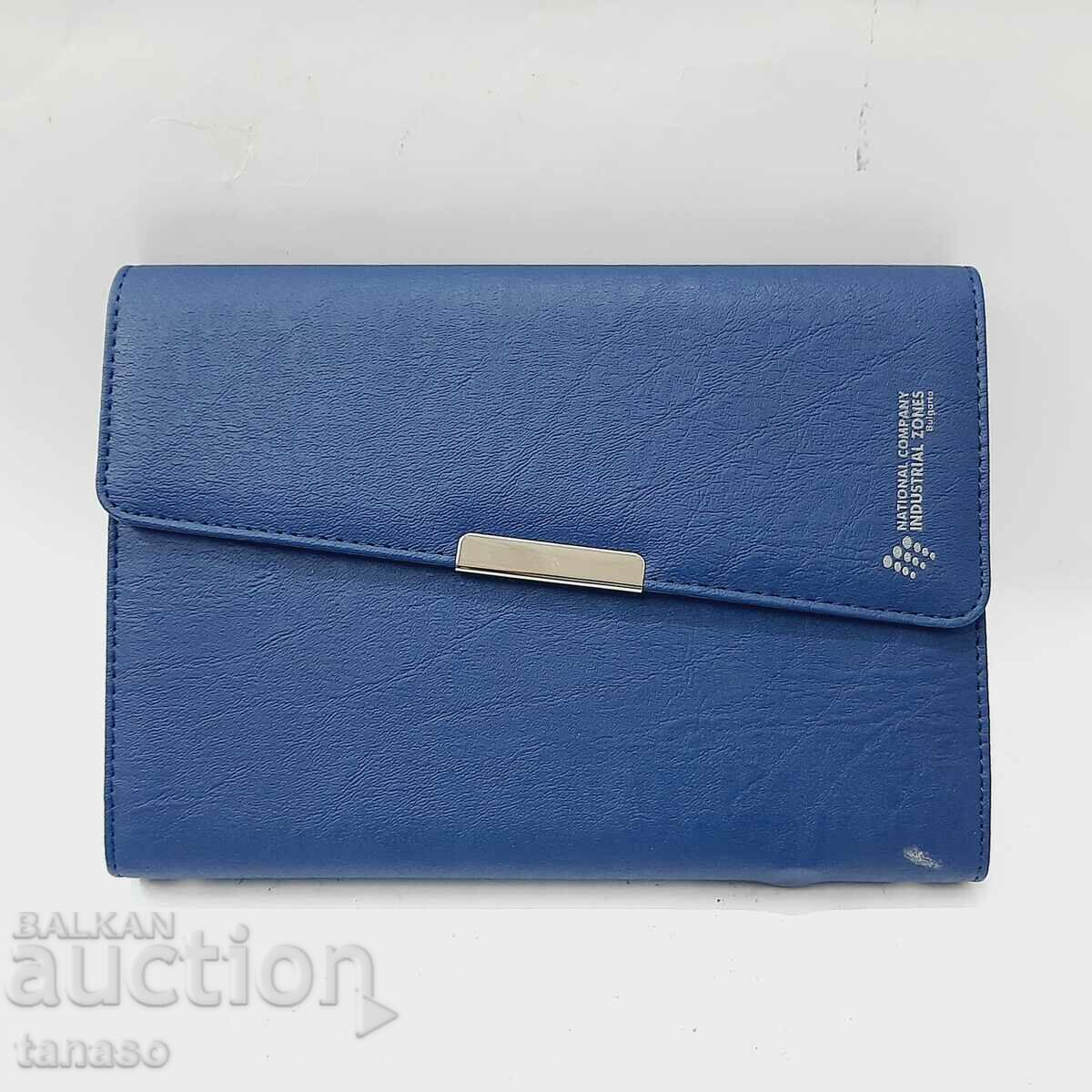 Promotional leather folder with built-in external battery(7.4)